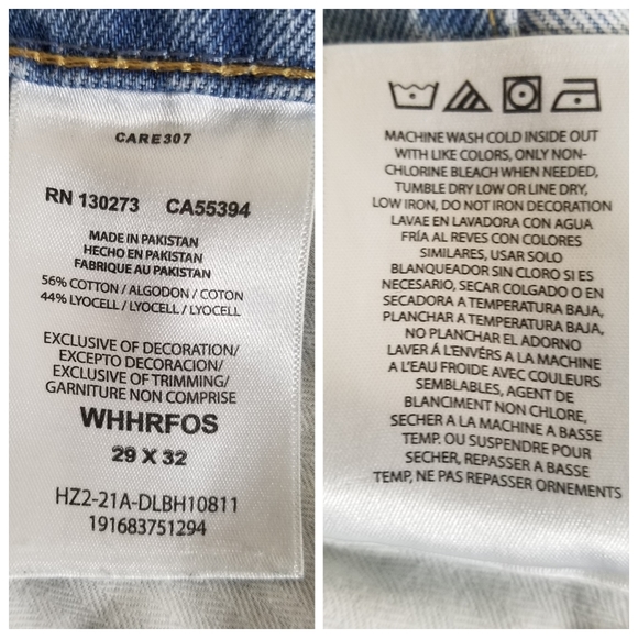 Wrangler Two-Tone Flare Jeans - Light Blue and Blue ' - Picture 14 of 15